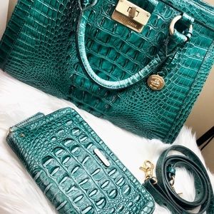 Green/Teal Brahmin Handbag Set